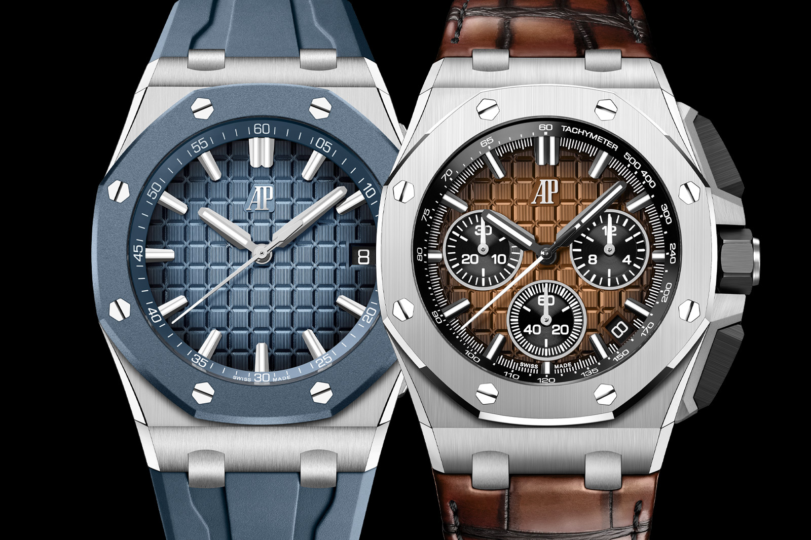 Audemars Piguet Introduce Royal Oak Offshore 43mm Selfwinding and Chronograph in Blue and Brown