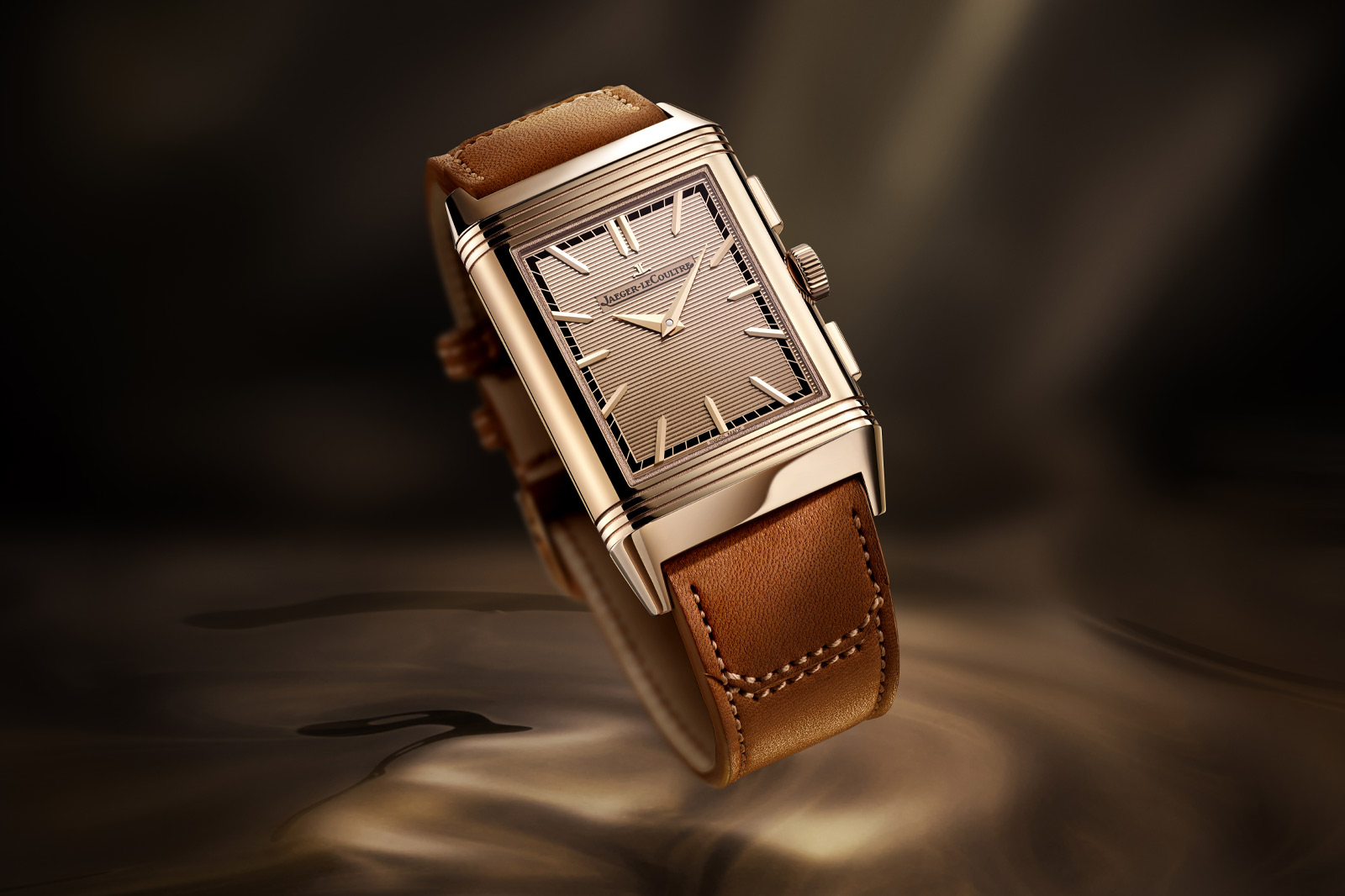 Jaeger-LeCoultre Present Reverso Tribute Chronograph Full Pink Gold with New Dial Decoration