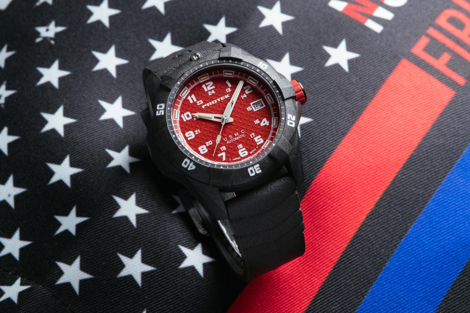 ProTek Watches Automatic Carbon Composite Usmc Dive Series